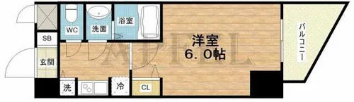 S-RESIDENCE堺筋本町Uno【13階】の間取り