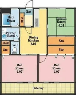 パークサイド作の山【3階】の間取り