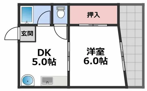アッシュコート阿倍野【3階】の間取り