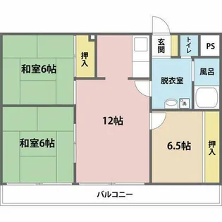 岩崎ハイツ【5階】の間取り