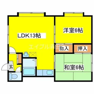 第14大成コーポ【201号室】の間取り