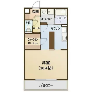 リリーローサ【205号室】の間取り