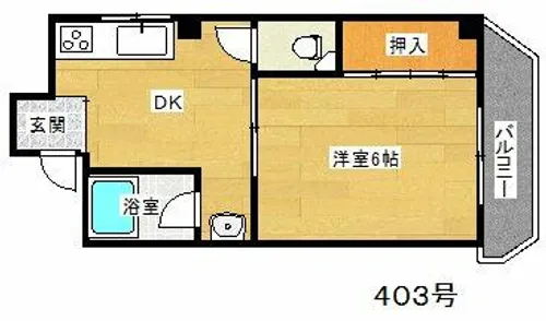 ハイツ山城【203号室】の間取り