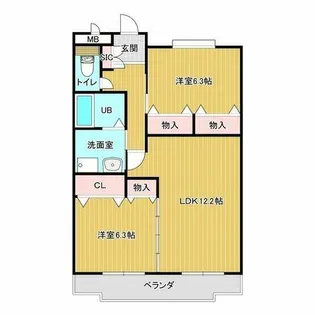 サンシャイン松河【102号室】の間取り