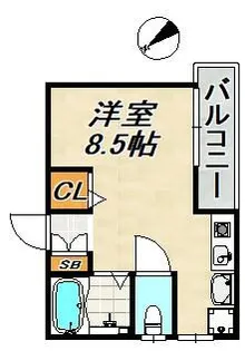 フィオーレ鷹取町【2階】の間取り
