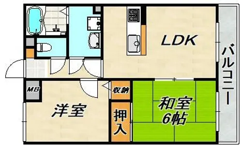 トーカンマンション須磨月見山【3階】の間取り