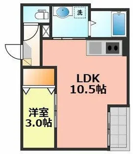 Jack higashiajimaⅠ【101号室】の間取り