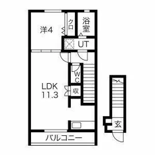 カプラン飾磨V【2階】の間取り