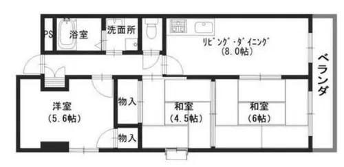 リゾティ英賀保【2階】の間取り