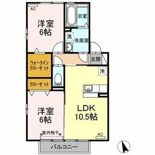 Sunny Terrace Ⅰ【2階】の間取り