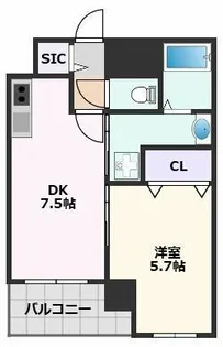 プレアデス千里山田【3階】の間取り