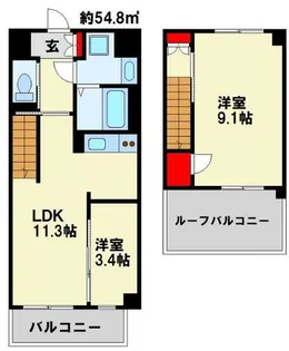 THE APARTMENT 開【902号室】の間取り