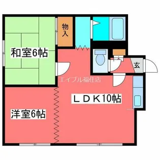 レジデンスヒルトップ【202号室】の間取り