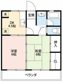 コーポ北門【2階】の間取り