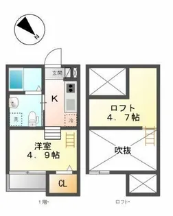 エスポワール堀田【1階】の間取り