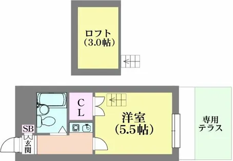 中央緑町ハイツ【1階】の間取り