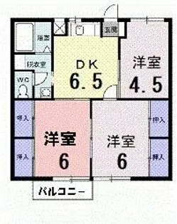 リバーサイド梅の木橋【2階】の間取り