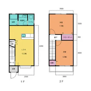 ストロベリー・ハウス【102号室】の間取り