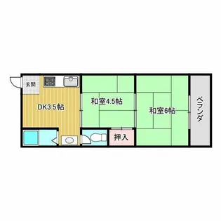 清月マンション【4階】の間取り