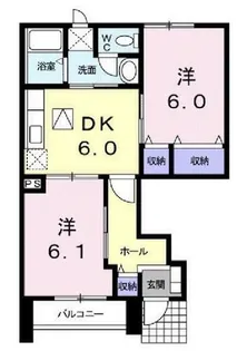 パティオ・アンソレイエ・W【1階】の間取り