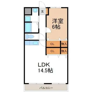 ロイヤルマンション・スカイフィールド【2階】の間取り