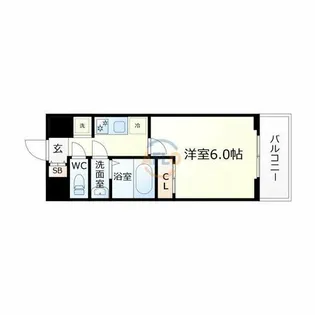 ワールドアイ大阪城EASTⅢ【5階】の間取り