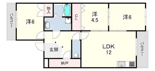 リバーグリーン藤村【4階】の間取り