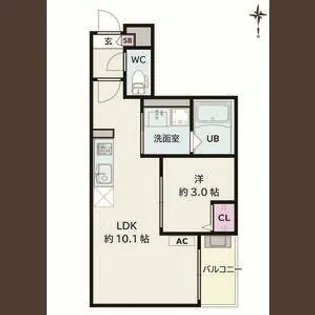 Jack minamijuichibanⅡ【1階】の間取り