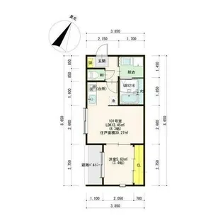 ハーモニーテラス開平町Ⅱ【3階】の間取り