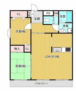 サンライフ上住吉【2階】の間取り