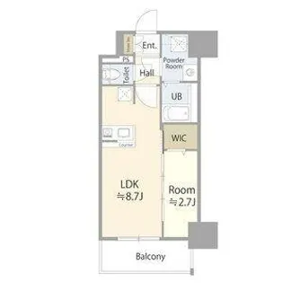 エスリード ザ・レガリア新栄PREMIER【307号室】の間取り