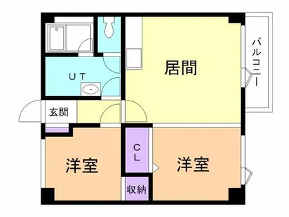 コーポハーバー【302号室】の間取り