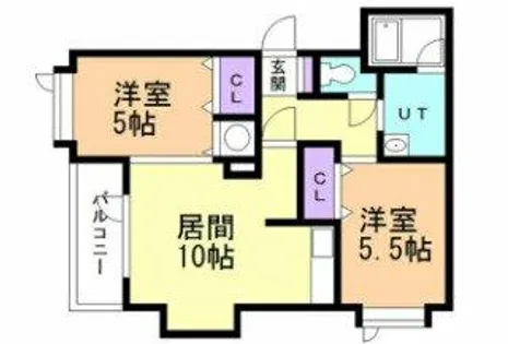 ビィラ・アンスブルージュ【1階】の間取り