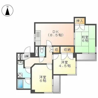 グレースホリベ5【3階】の間取り