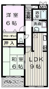 ディアコートかみやま【3階】の間取り