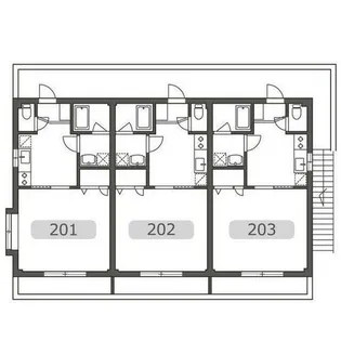 ウイルコート諸岡【201号室】の間取り