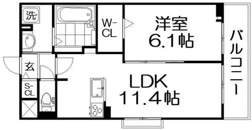 フィオーレカーサ【2階】の間取り