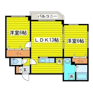 アールベリ元町【305号室】の間取り