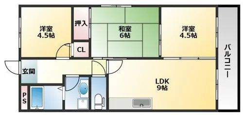 カーサフィオーレ壱番館【5階】の間取り
