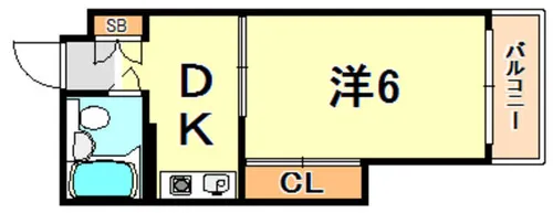 ドルフ西岡本【1階】の間取り