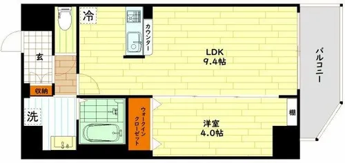 THE HUB MIYAKOJIMA【8階】の間取り