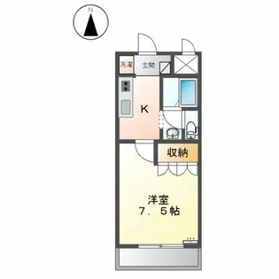グランディール姫路【1階】の間取り