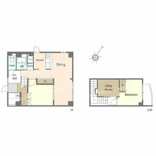 ラ・メゾンド・アップル【1階】の間取り