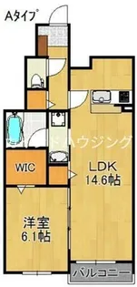 アーサー住之江【1階】の間取り