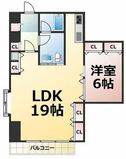 キュリアスコート【5A号室】の間取り