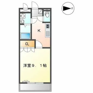 ハートピア草木【201号室】の間取り