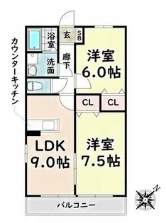 愛知県名古屋市瑞穂区高田町2丁目【アパート】の間取り