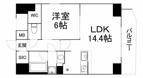 大阪府大阪市中央区安堂寺町1丁目【マンション】の間取り