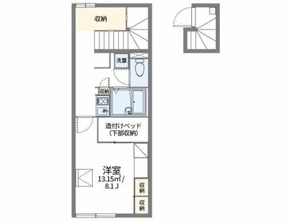 レオパレス赤坂 壱番館【2階】の間取り