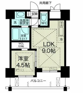 ノルデンハイム天神橋アドバンス【9階】の間取り